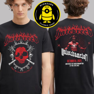 Hatebreed Wolverhampton 2025 Merch Tee At University Of Wolverhampton At The Civie Hall On October 8th 2025 Weight of the False Self World Tour Two Sided Unisex T-Shirt