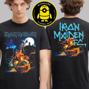 Iron Maden Eddie Pumpkin Slasher FC Akirant Designed Halloween Two Sided Unisex T-Shirt