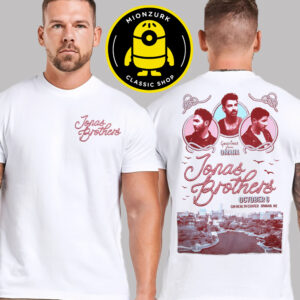 Jonas Brothers Greetings From Omaha 2025 Tee At Chi Health Center In Omaha NE On October 6 2025 Two Sided Unisex T-Shirt
