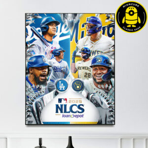 Los Angeles Dodgers Vs Milwaukee Brewers Matchup 2025 NLCS MLB Home Decor Poster Canvas