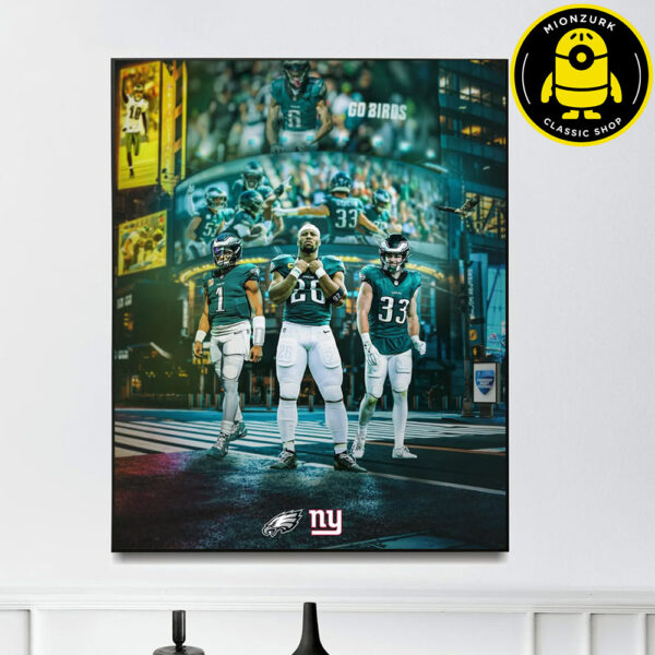 Philadelphia Eagles Vs New York Giants Poster Matchup NFL Game Day 2025 Home Decor Poster Canvas