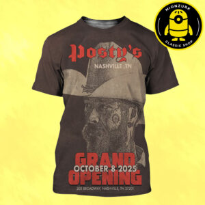 Post Malone Poster Posty’s Nashyville TN Grand Opening At 305 Broadway Nashville TN On October 8 2025 All Over Print Shirt