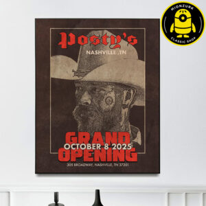 Post Malone Poster Posty’s Nashyville TN Grand Opening At 305 Broadway Nashville TN On October 8 2025 Home Decor Poster Canvas