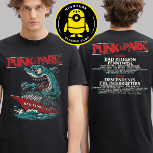 Punk In The Park 2025 Merch Tee Line Up In San Pedro California On October 4th And 5th 2025 The Shark Graphic Two Sided Unisex T-Shirt