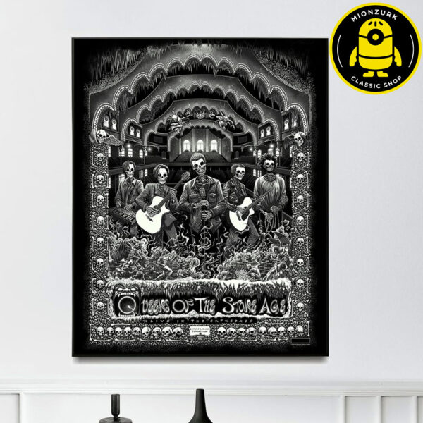 Queens Of The Stone Age Tonight Poster In Toronto ON Alive In The Catacombs Tour On October 5th 2025 Home Decor Poster Canvas