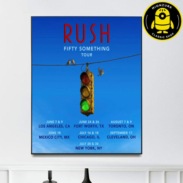 Rush Fifty Something Tour 2026 Dates List Home Decor Poster Canvas