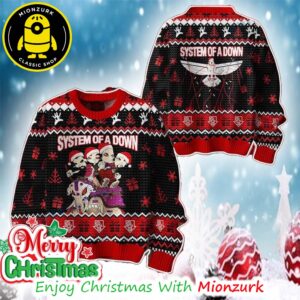 System Of A Down Band Holiday Knit Pullover For Fans 2025 Ugly Christmas Sweater