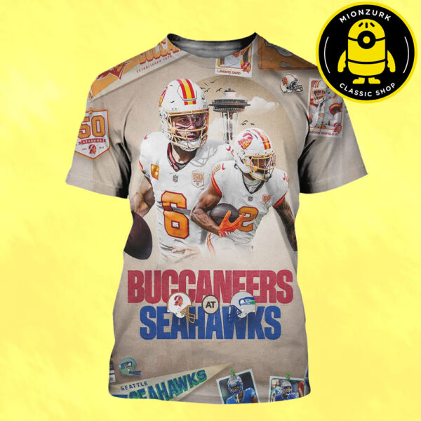 Tampa Bay Buccaneers Vs Seattle Seahawks Matchup Game Day 2025 NFL All Over Print Shirt