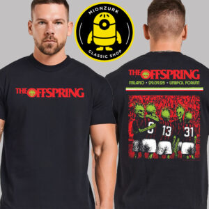 The Offspring Show Poster In Milano At Unipol Forum On September 29 2025 Cover AC Milan FC 1992–93 Artwork Two Sided Unisex T-Shirt