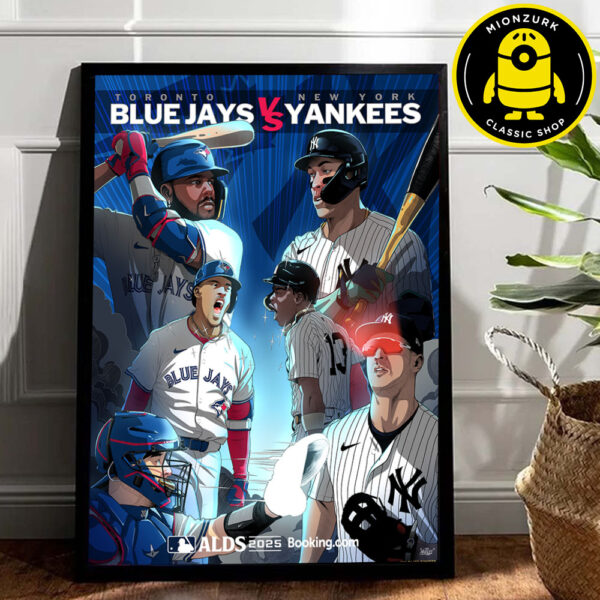 Toronto Blue Jays Vs New York Yankees Matchup Graphic Poster MLB ALDS 2025 Home Decor Poster Canvas