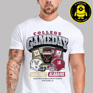 Vanderbilt Commodores Vs Alabama Crimson College Game Day Matchup Helmet In Tuscaloosa AL At Bryant Denny Stadium On October 4 2025 NCAA Unisex T-Shirt