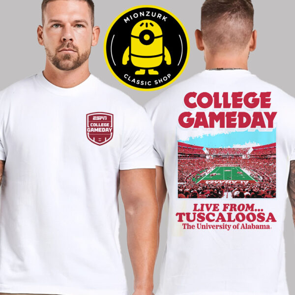 Vanderbilt Commodores Vs Alabama Crimson Tide College GameDay Live From Tuscaloosa NCAA Two Sided Unisex T-Shirt