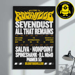 Welcome To Rockville 2026 Festival Poster At Daytona International Speedway In Daytona Beach Florida On May 7 8 9 And 10 2025 Home Decor Poster Canvas